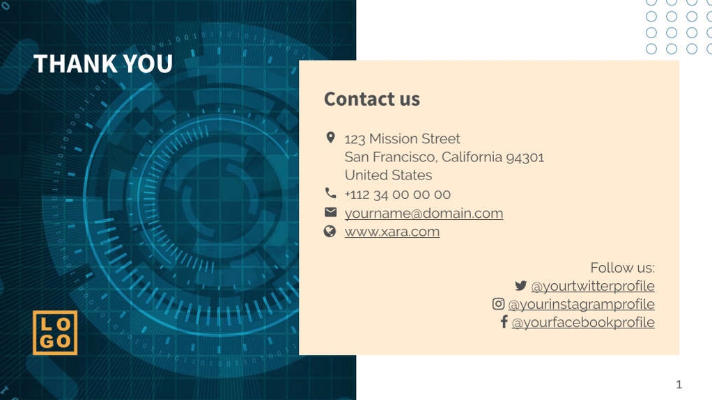 Free presentation online marketing template