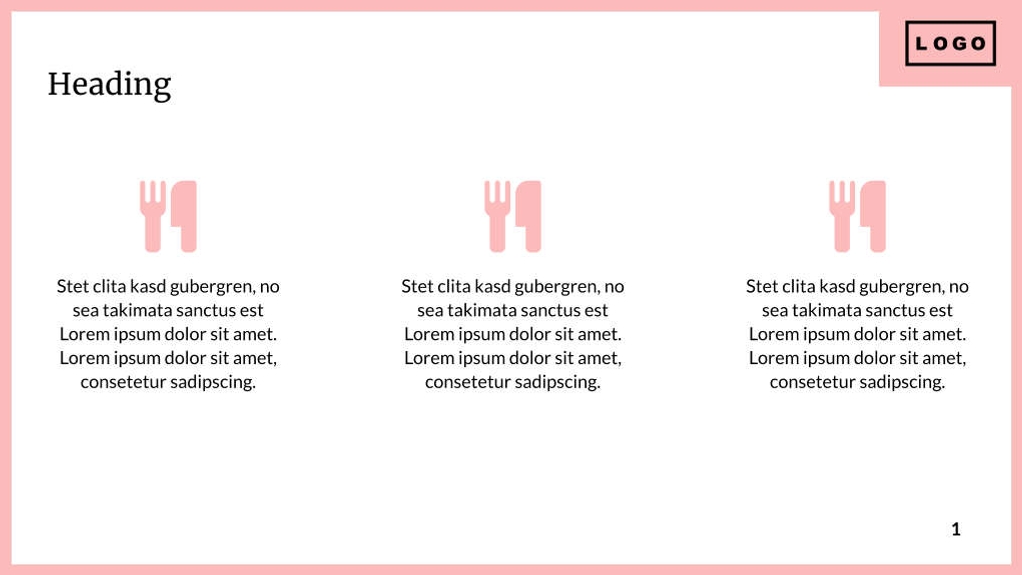 Free presentation restaurant template