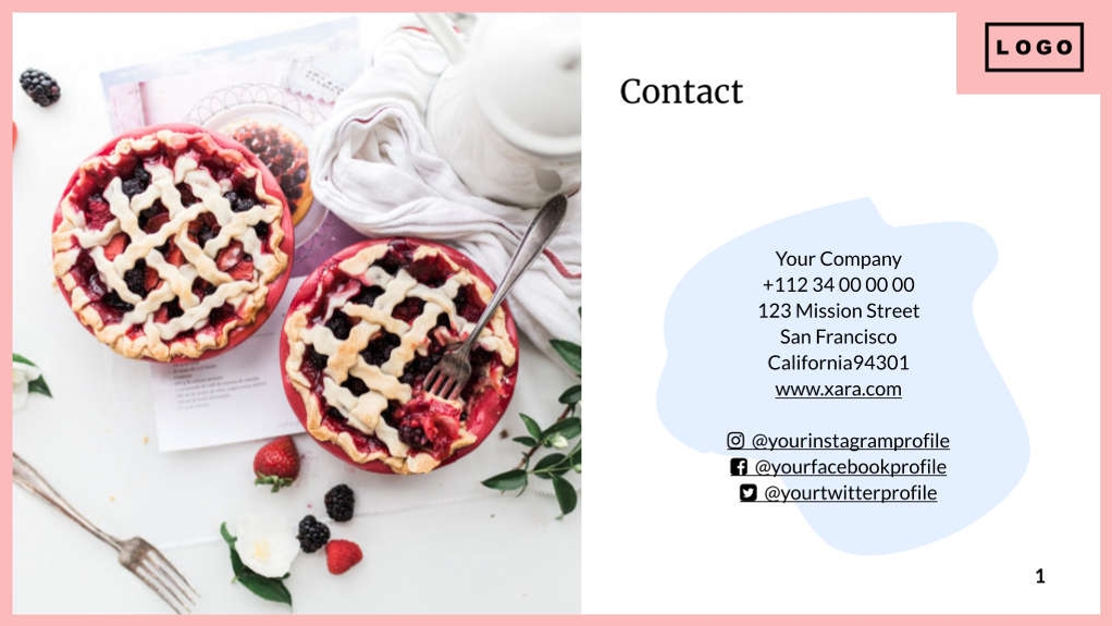 Free presentation restaurant template