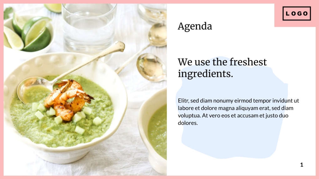 Free presentation restaurant template