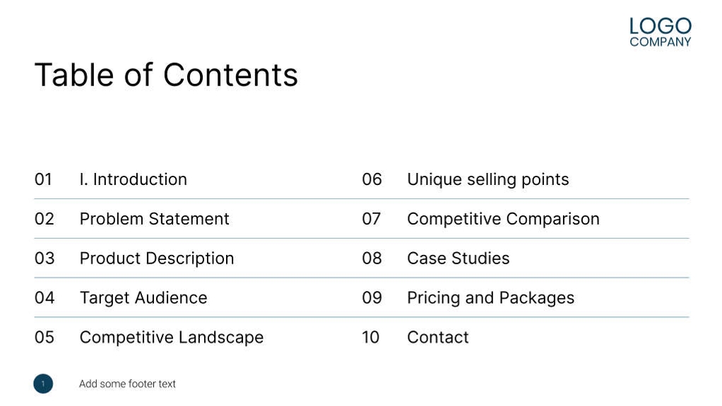 Free präsentationen sales product overview template