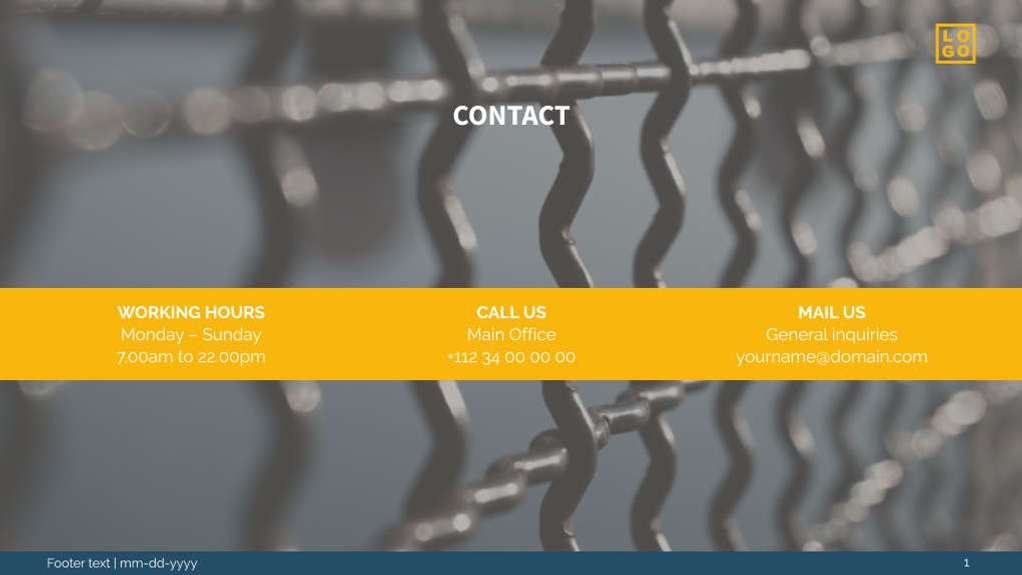 Free presentation security template