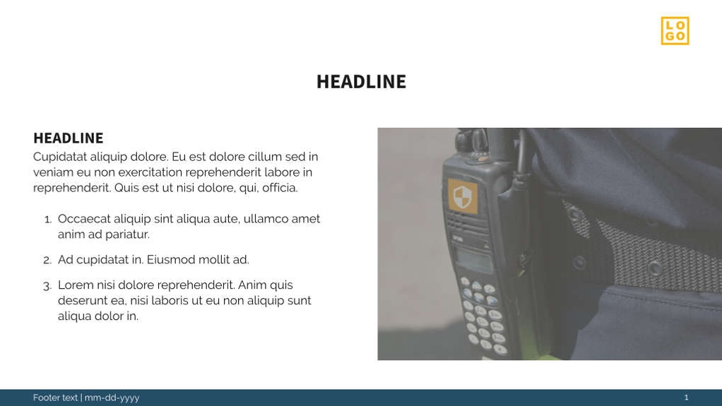 Free presentation security template