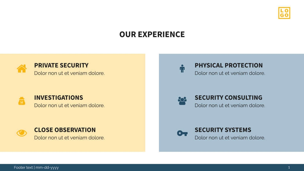 Free presentation security template