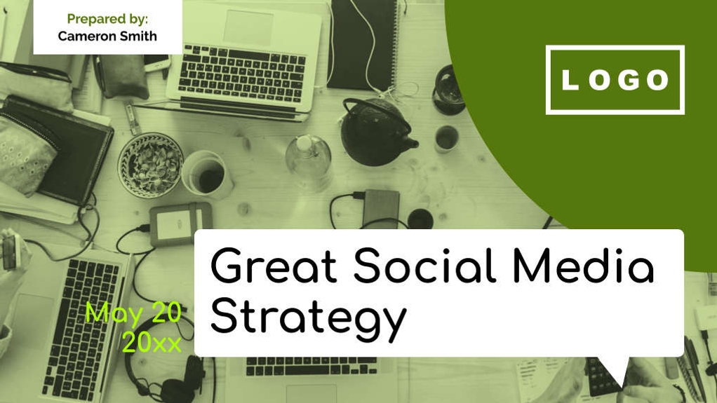 Free präsentationen social media strategy template
