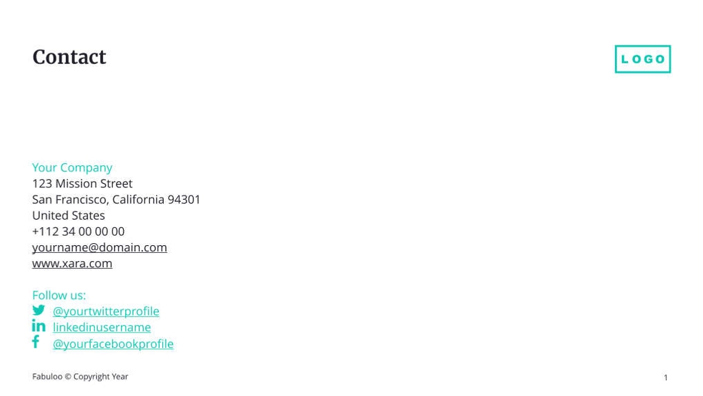 Free presentation software service template