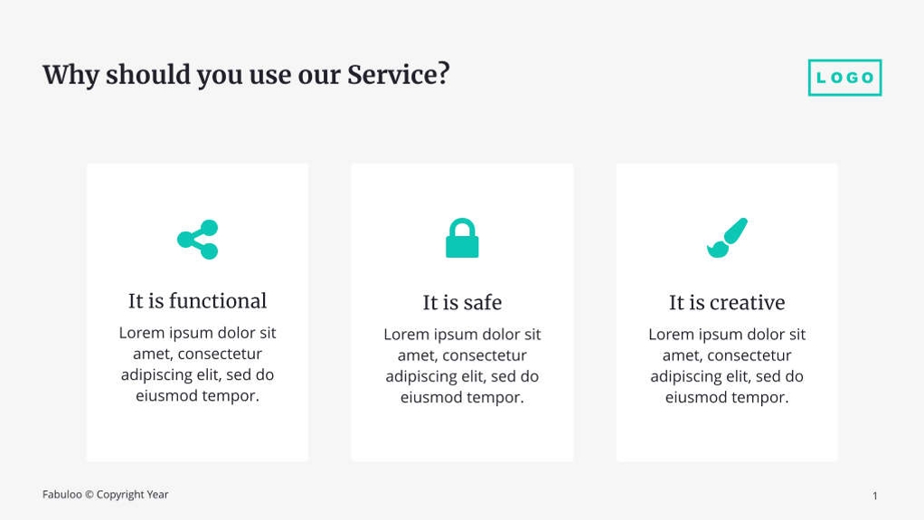 Free presentation software service template