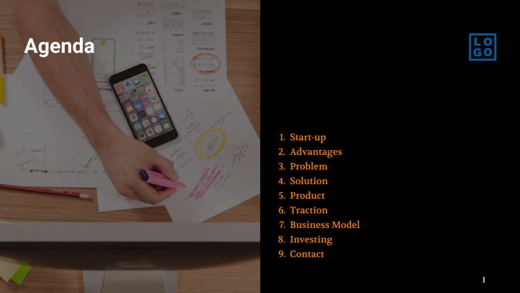 Free presentation startup template