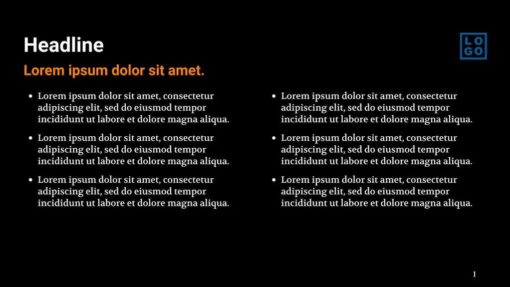 Free presentation startup template