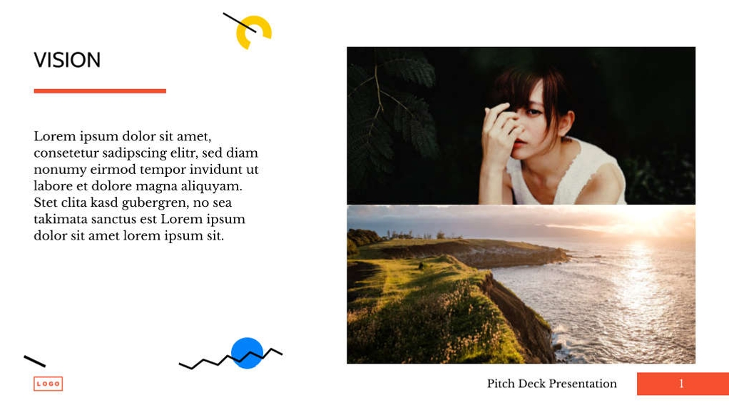 Free presentation startup pitch deck template