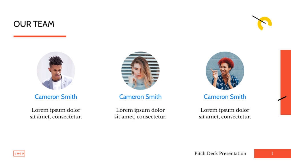 Free presentation startup pitch deck template