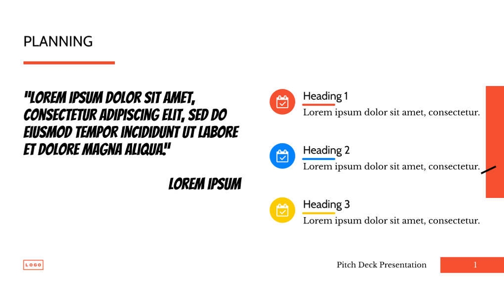Free presentation startup pitch deck template