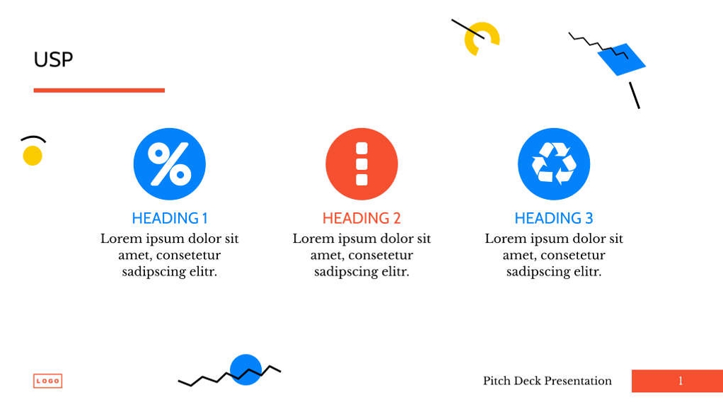 Free presentation startup pitch deck template