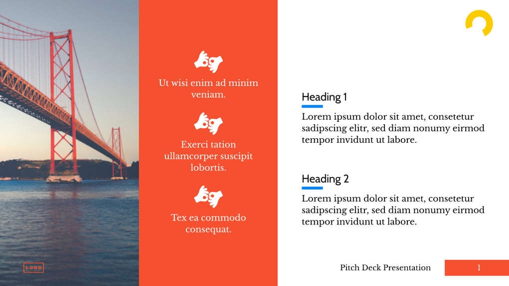 Free presentation startup pitch deck template