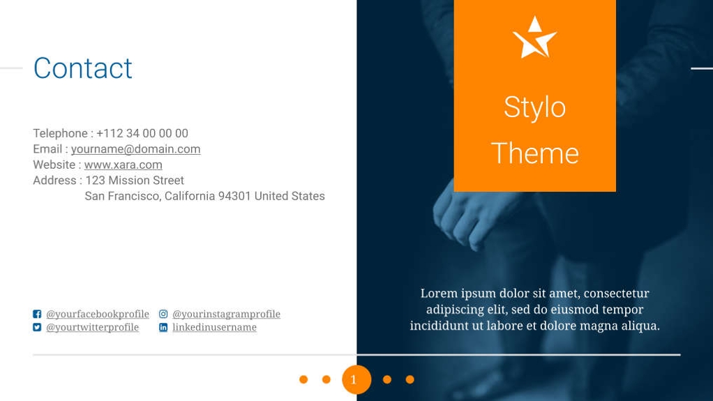 Free presentation stylo template