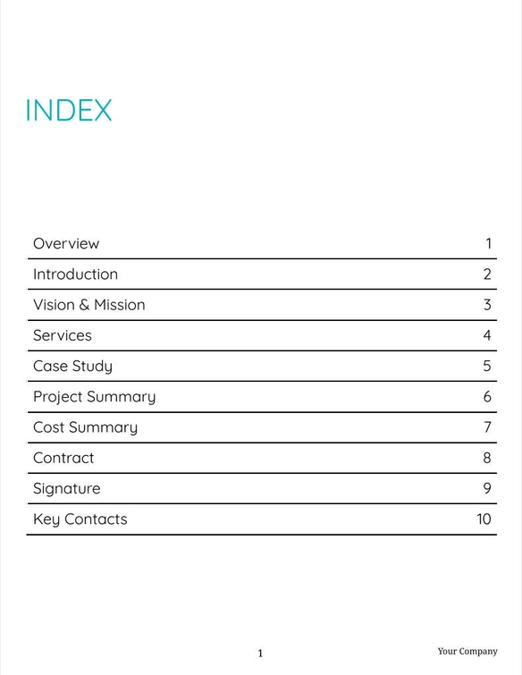 Free proposal agility template