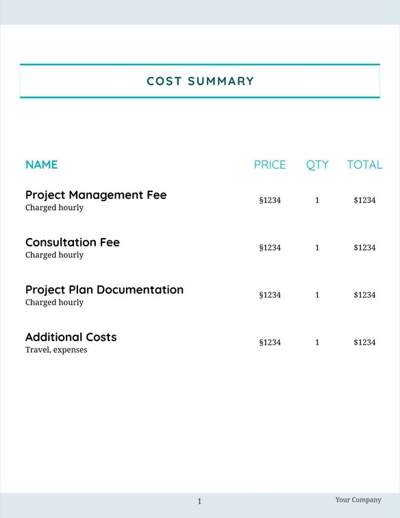Free proposal agility template