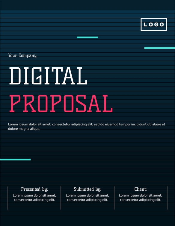 Free proposal data analytics template