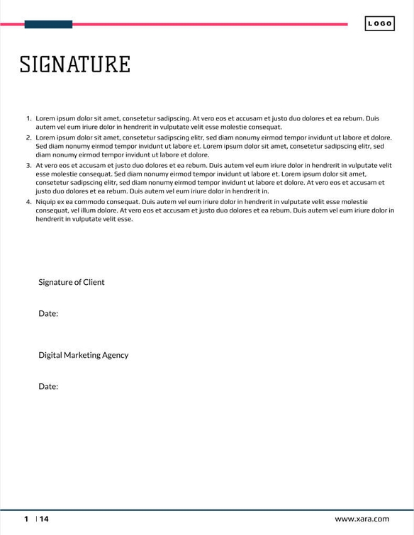 Free proposal data analytics template