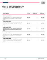 Free proposal data analytics template