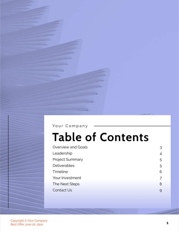 Free proposal digital consulting template