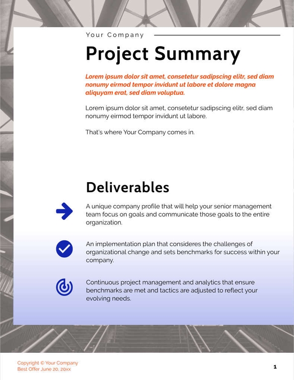 Free proposal digital consulting template