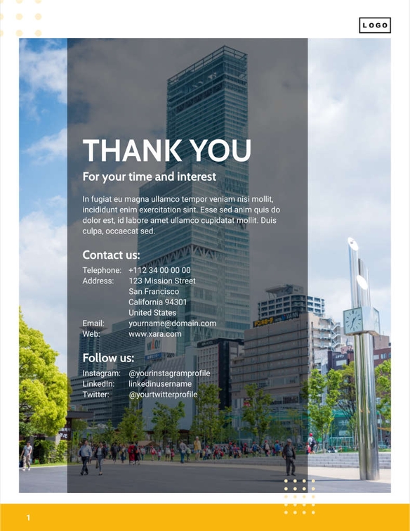 Free proposal modern template