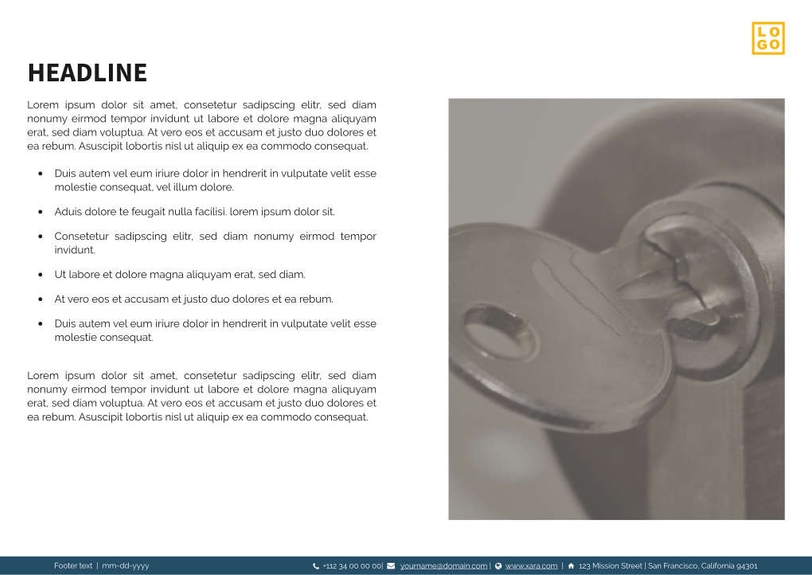 Free proposal security template