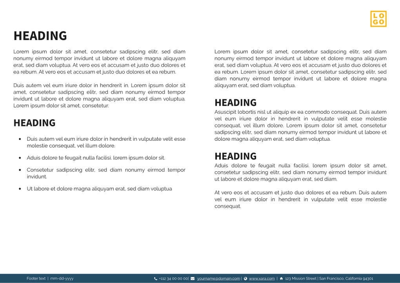 Free proposal security template