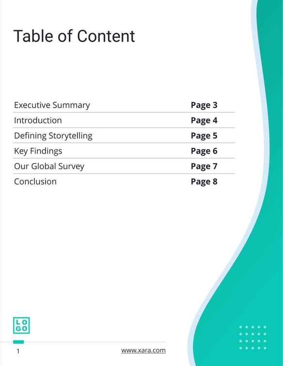 Free berichte – storytelling template