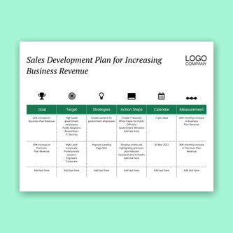 Free strategy & planning template