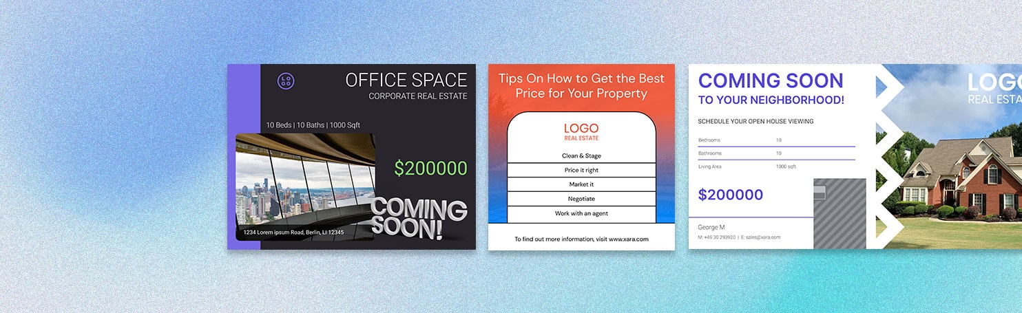 Real Estate Prospecting Templates Xara Cloud