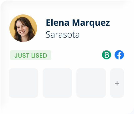 after: just listed real estate campaign example