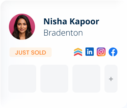 after: just sold real estate campaign example