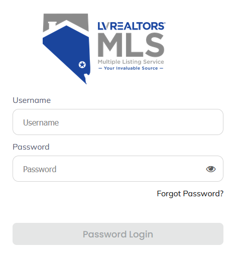 lvr mls - login screen