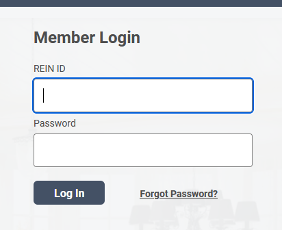 rein mls login screen